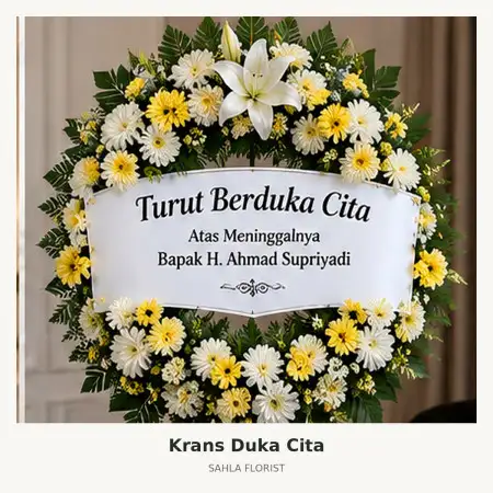 Krans Bunga Duka Palmerah