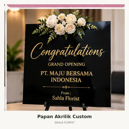 Papan Bunga Akrilik Palmerah